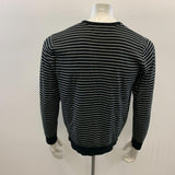 Billabong Men's Black Long Sleeve Sweatshirt With White Strips Super Soft Size Medium