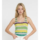 Always Women's Multi Coloured Striped Tank Tunic Top Size Medium Polyester
