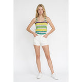 Always Women's Multi Coloured Striped Tank Tunic Top Size Medium Polyester