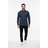 Gap Premium Dress-Casual Shirt Men's XL Blue pinstripe Cotton long sleeve button