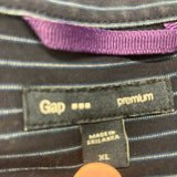 Gap Premium Dress-Casual Shirt Men's XL Blue pinstripe Cotton long sleeve button