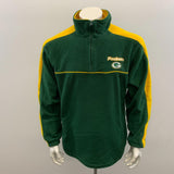 NFL Men's Green Bay Packers Green Long Sleeved 1/4 Zip Sweatshirt Medium
