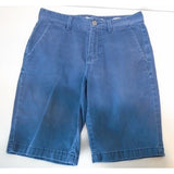 GUESS Classic Fit Blue Knee Length Flat Front Men's Chino Shorts Size 29