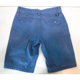 GUESS Classic Fit Blue Knee Length Flat Front Men's Chino Shorts Size 29