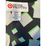 Peter Pilotto for Target Women's Tank Top Size Small Black White Green Geometric