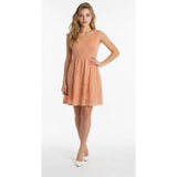 O'Neill Women's Size Large Peach Short Sleeve A Line Dress