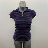 Tommy Hilfiger Kids Dark Blue Poka Dotted Short Sleeve T-Shirt Size 7 Cotton