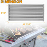 BBQ Stainless Steel Emitter Plates 2 Pack 18 7/16" X 8 7/8"