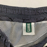 Roots Kids Boy's L Grey Swim Shorts with Front Drawstring Roots Swim Lettering Size Large Polyester