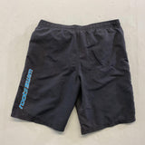 Roots Kids Boy's L Grey Swim Shorts with Front Drawstring Roots Swim Lettering Size Large Polyester