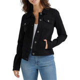 Wrangler Authentics Womens Denim Jacket  10ZFWJ1A6 Black XL NWT