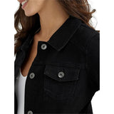 Wrangler Authentics Womens Denim Jacket  10ZFWJ1A6 Black XL NWT
