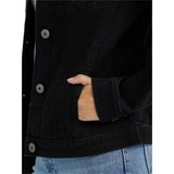Wrangler Authentics Womens Denim Jacket  10ZFWJ1A6 Black XL NWT
