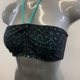 OP Swimwear Women's Black and Teal Coloured Bathing Suit Top
