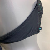 OP Swimwear Women's Black and Teal Coloured Bathing Suit Top