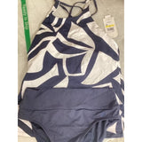 Nautica Womens Tankini Set Bathing Swimsuit UPF Protection, Medium Navy Blue NWT