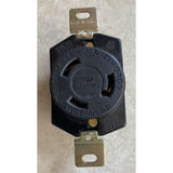 Cooper WC596/90-1 Generator Receptacle, 30A, 125V, 2-Pole, 3-Wire, L5-30R