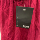 Rebel Sugar Off The Shoulder Top Women's Size Small Burgundy Rayon Short Sleeve NEW