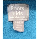 Roots Kids Hoodie Girls 2XL Blue Long Sleeve Hooded Full Zip Cotton Blend Jacket