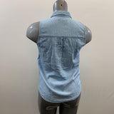 Abercrombie & Fitch Button Up Sleeveless Top Size Small Blue Cotton Denim Shirt