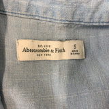 Abercrombie & Fitch Button Up Sleeveless Top Size Small Blue Cotton Denim Shirt
