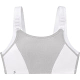 Glamorise Womens Custom Control Sports Bra Wirefree #1166 White Gray