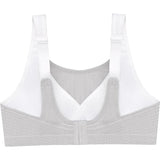 Glamorise Womens Custom Control Sports Bra Wirefree #1166 White Gray