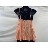 Forever 21 Cropped Cami Women's Size Small Peach Rayon Tank Top