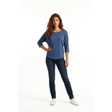 Forever 21 Women's Blue Long Sleeve Tunic Top Size Small Polyester