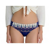 Black Sand Women's Black and White Colourful Design Pattern Bathing Suit Bottoms Size Small Nylon Blend