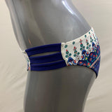 Black Sand Women's Black and White Colourful Design Pattern Bathing Suit Bottoms Size Small Nylon Blend