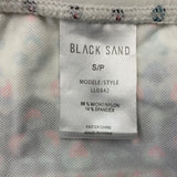 Black Sand Women's Black and White Colourful Design Pattern Bathing Suit Bottoms Size Small Nylon Blend
