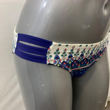Black Sand Women's Black and White Colourful Design Pattern Bathing Suit Bottoms Size Small Nylon Blend
