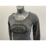 ECKO UNLTD Women's Sweatshirt Size Medium Salt Pepper Gray Beaded Logo