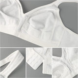 HACI Women's Full Coverage Minimizer Bra Non Padded Wirefree White 44D NWT
