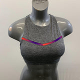 Forever 21 Women's Salt and pepper Grey Workout Athletic Sport Bra