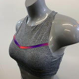 Forever 21 Women's Salt and pepper Grey Workout Athletic Sport Bra