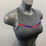 Forever 21 Women's Salt and pepper Grey Workout Athletic Sport Bra