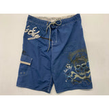 Rider & Edge Board Shorts Men's Size XL Blue Mesh Lined Swim Shorts