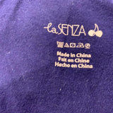 LaSenza Long Sleeve Pajama Top Women's Size Medium Blue V Neck Cotton Blend Long Sleeve Sleep Top
