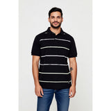 Ripzone Polo Shirt Men's Size XL Black Green Striped Short Sleeve Cotton