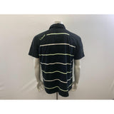 Ripzone Polo Shirt Men's Size XL Black Green Striped Short Sleeve Cotton