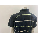 Ripzone Polo Shirt Men's Size XL Black Green Striped Short Sleeve Cotton
