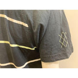 Ripzone Polo Shirt Men's Size XL Black Green Striped Short Sleeve Cotton