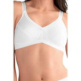 Amoena Women's Rita Wire-Free with Coolmaxa Pockets Mastectomy Bra White 40B