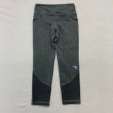 Diadora Girls Size Small Gray Stretch Skinny Yoga Workout Capri Leggings