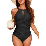 Zando Black One Piece Swimsuits for Women Tummy Control Black Small NEW