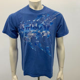 Hurley Men's Large Graphic T Shirt Crew Neck Blue Short Sleeve Regular Fit Cotto