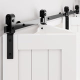 Bifold Barn Door Hardware Kit 72" Rail with Rollers for 4 Door sections
