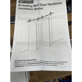 Bifold Barn Door Hardware Kit 72" Rail with Rollers for 4 Door sections